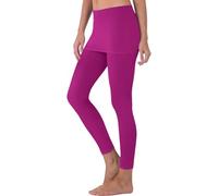 Leggings con falda larga para mujer, pantalones de correr 2 en 1, falda de