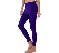 Leggings con falda larga para mujer, pantalones de correr 2 en 1, falda de