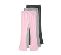 Leggings De Algodón Con Falda De Talle Alto Estiramiento Pantalones Deportivos Ruffles Largo Falda-Culote Molleton Forrado Polainas Algodón Invierno Ropa Para Adolescente Edad 4-16 Medias Niñas, Rosa