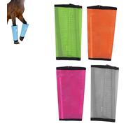 Leggings de caballo de tamaño universal, de malla fina, botas de mosca para caballos que reducen enormemente el pisoteo, transpirables, envolturas para las piernas (verde)