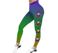 Leggings de carnaval espacio para mujer, estampado de plumas, pantalones de yoga deportivos casuales, polainas de moda, Rosa intenso., S