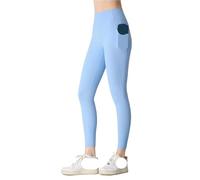 Leggings de cintura alta con sensación desnudez, push up, deportivos, for mujer, for fitness, correr, yoga, pantalones, leggings sin costuras, for gimnasio for chica para yoga fitness(Style32Blue,XL)