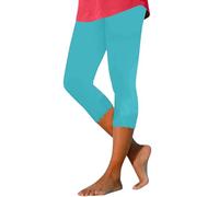 Leggings de color de talla grande, pantalones de yoga de cintura alta, ligeros, cómodos, de color sólido, suaves, casuales, pantalones cortos para mujer, paquete de algodón, Bu2., 3XL