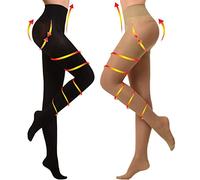 Leggings de compresión con soporte graduado, medias de compresión de presión gradiente para aliviar el dolor de piernas, fatiga, edema, cintura alta, leggings delgados, puntera cerrada, figura de