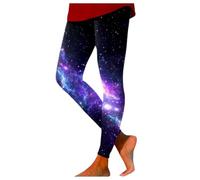 Leggings de disfraz espacial para mujer, con estampado de galaxia colorida, cintura alta, pantalones elásticos para yoga, deportes, pantalones de compresión, para carnaval, fiesta de disfraces, Negro