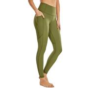Leggings de entrenamiento for mujer, sensación desnuda, pantalones Yoga atléticos cintura alta, elásticos ajustados sexis, levantamiento caderas para yoga fitness(V512-Bottle green03,US-Small)