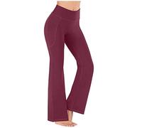 Leggings de entrenamiento para mujer, fitness, deportes, correr, yoga, pantalones deportivos, leggings para mujer, conjunto de vientre, Vino, XL