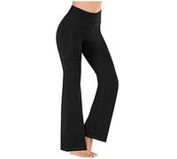 Leggings de entrenamiento para mujer, fitness, deportes, correr, yoga, pantalones deportivos, leggings para mujer, conjunto de vientre, Negro , XL