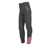 Leggings de equitación HKM infantil leggings de equitación Pony Dream II Full Seat - Grey Green / EU134-140/age 7-9