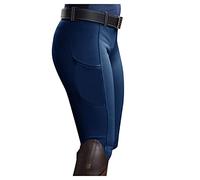 Leggings de equitación para mujer, cintura alta, ajuste estrecho, mallas de contraste, transpirables, de secado rápido, pantalones de equitación al aire libre, para equitación, entrenamiento ecuestre