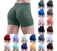 Leggings de gimnasio para mujer, pantalones cortos de yoga, cintura alta, de algodón, para yoga, para el abdomen, para correr, ajustados, elásticos, push-up, pantalones de chándal sin costuras, b, M