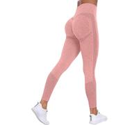 Leggings de gimnasio sin costuras para mujer, cintura alta, levantamiento de glúteos, pantalones de yoga casuales a la moda para entrenamiento, correr, deportes, fitness, B-sandía rojo, L