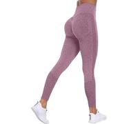 Leggings de gimnasio sin costuras para mujer, cintura alta, levantamiento de glúteos, pantalones de yoga casuales a la moda para entrenamiento, correr, deportes, fitness, B-rojo, XL