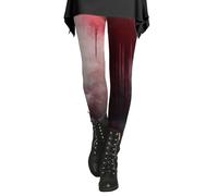 Leggings de Halloween Mujer 2025 Running, Pantalones De Yoga Control de Vientre Cintura Elástica Traje Patrón De Cabeza De Muerte Pantalones Sin Costura para Mujeres Ocio Casual Yoga, rosa brillante