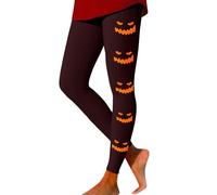 Leggings de Halloween para mujer, cintura alta, con control de abdomen, opacos, push up, moldean la figura, elásticos, pantalones de yoga, pantalones de fitness, pantalones de correr, Wein-i, M