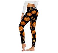 Leggings de Halloween para mujer, diseño de bruja calabaza | Winterreitleggings,sweatpant,bootcut,freizeithose,Arbeitshose,hüfthose,weihnachtshose,wohlfühlhose,reitleggings