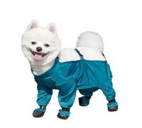 Leggings de invierno para mascotas, botines gruesos con tirantes para perro, ropa al aire libre, ropa de lluvia