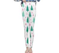 Leggings de invierno para mujer, de terciopelo, cálido, navideño, retro, estampados, para el hogar, pantalones elegantes para mujer, Blanco, M