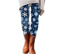 Leggings de Navidad para mujer noruegos de cintura alta, leggings de Navidad, térmicos, ajustados, push-up, elásticos, entrenamiento, yoga, deporte, fitness, pantalones de correr, con reno navideño