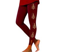 Leggings de Navidad sin costuras para mujer, estilo casual, con diseño de | Pantalones de yoga de Navidad a la moda con estampado gráfico, mallas de algodón para mujer, corte delgado, deportes