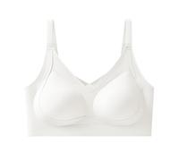 Leggings de niña de 4 años sujetador deportivo largo con cuello cuadrado para mujer, con cuello alto acanalado con almohadillas integradas para niño y niña de 3 años, blanco, L