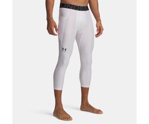 Leggings de tres cUnder Armourrtos HeatGear® Compression para hombre Mallas ¾ para hombre. Transpirables, absorben el sudor Blanco / Negro L