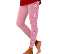 Leggings de yoga de cintura alta sin costuras para mujer, para entrenamiento, fitness, running y deportes, con estampado de concienciación sobre el cáncer de mama. Mallas Moldeadoras Mujer (S)