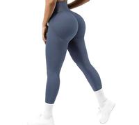 Leggings de yoga para mujer - Leggings para mujer Sport Push Up Pantalones Stretch Color sólido Pantalones Skinny Confort Jegging de cintura alta sin costuras Jegging cintura elástica escultante, azul