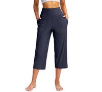 Leggings Deporte Mujer Push Up Deporte Cortos Leggings Capri Cintura Alta Control De Barriga Elasticos Mallas 3/4 Talla Grande Antirozaduras Transpirable Leggins Bolsillo Training Fitness Jogging 2025