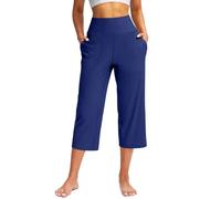 Leggings Deporte Mujer Push Up Deporte Cortos Leggings Capri Cintura Alta Control De Barriga Elasticos Mallas 3/4 Talla Grande Antirozaduras Transpirable Leggins Bolsillo Training Fitness Jogging 2025