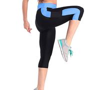 Leggings Deporte Mujer Push Up Deportivos Cortos Leggings Capri Talla Grande Anticeluliticos Elasticos Mallas 3/4 Cintura Alta Antirozaduras Transpirable Leggins Bolsillo Gym Ciclismo Pilates
