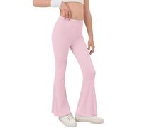 Leggings deportivos acampanados para niñas pequeñas, mallas atléticas de longitud completa, cintura alta, para yoga, correr, pantalones activos de invierno al aire libre, de algodón, elásticos