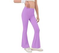 Leggings deportivos acampanados para niñas pequeñas, mallas atléticas de longitud completa, cintura alta, para yoga, correr, pantalones activos de invierno al aire libre, de algodón, elásticos
