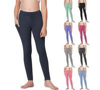 Leggings deportivos con bolsillos para niñas pequeñas, leggings atléticos de longitud completa, cintura alta, pantalones deportivos para yoga, correr, invierno, al aire libre, ropa deportiva elástica