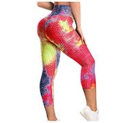 Leggings deportivos para mujer, antielilitis, para mujer, de cintura alta, sin costuras, ideales para el yoga y el fitness, transpirables, adelgazantes, leggings para levantar las caderas para mujer