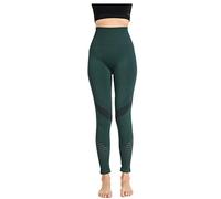 Leggings deportivos para mujer, antielilitis, para mujer, de cintura alta, sin costuras, ideales para el yoga y el fitness, transpirables, adelgazantes, leggings para levantar las caderas para mujer