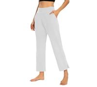 Leggings deportivos para mujer, sin costuras, cintura alta, con puños opacos, aspecto mojado, cómodos, push up, gimnasio, yoga, entrenamiento, entrenamiento y vida cotidiana, Blanco, 3XL