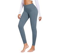 Leggings gruesos con control de abdomen, ropa interior térmica para mujer, casual, cintura elástica, cálidos, cómodos, cálidos, pantalones de pijama de invierno de color sólido, azul marino, M
