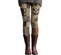 Leggings Halloween Mujer con Estampado Pantalon Yoga Elásticos Leggins Deportivos Pantalones Deporte Cintura Alta Mallas Deporte Mayas Deportivas Jogging Mallas Termicas Estampados para Fiesta Cosplay
