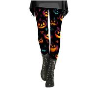 Leggings Halloween Mujer con Estampado Pantalon Yoga Elásticos Mallas Termicas Mayas Deportivas Cintura Alta Pantalones Deporte Leggins Deportivos Jogging Mallas Deporte Estampados para Fiesta Cosplay
