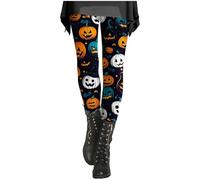 Leggings Halloween Mujer con Estampado Pantalones Deporte Elásticos Mallas Termicas Pantalon Yoga Cintura Alta Mayas Deportivas Mallas Deporte Jogging Leggins Deportivos Estampados para Fiesta Cosplay