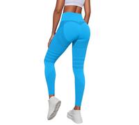 Leggings Leonie and Co 3D anticelulitis, leggings anticelulitis de compresión Jegging adelgazar de cintura alta sin costuras Yoga Fitness Pantalones deportivos, azul, M