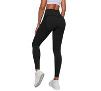 Leggings Leonie and Co 3D anticelulitis, leggings anticelulitis de compresión Jegging adelgazar de cintura alta sin costuras Yoga Fitness Pantalones deportivos, Negro , L