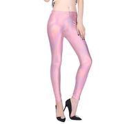Leggings metálicos para mujer, de piel sintética, efecto mojado, de piel sintética, pantalones de yoga de cintura alta, leggings espaciales de cintura alta, leggings metálicos para carnaval, fiestas