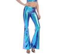 Leggings metálicos para mujer, pantalones de discoteca metálicos, cintura alta, leggings brillantes en aspecto húmedo para fiestas, danza, discoteca, carnaval, disfraz, leggings brillantes y