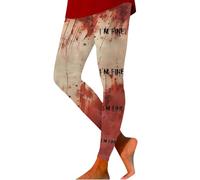 Leggings Mujer Estampado Manchas de Sangre Zombie Elásticos Halloween Disfraz Fiesta Temática Carnaval Comodidad