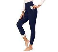 Leggings Mujer Invierno de Cintura Alta Pantalones Térmicos Leggins Termicos Pantalon Cálidos Forro Polar Negro Ropa Gimnasio Mallas Deporte Licras Deportivas Pantalones Jogger et Yoga Negro