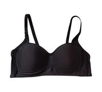 Leggings para embarazo, ropa interior fina, transpirable, extraíble, doble shoulder Straps After Three of Buckle Gathered Without Ring Bust Type Bra Set Plato de cristal cumpleaños, Le Noir, 38AB