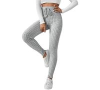 Leggings para mujer de invierno, pantalones de tela suave, cintura alta, pantalones largos para correr, elásticos, ligeros, ajustados, pantalones de ocio, pantalones de punto cómodos, para otoño e