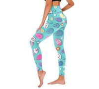 Leggings para mujer de ocio estampado de cintura alta deportiva, caderas curvadas, pantalones de seguridad, falda bragas para mujer, azul celeste, XL